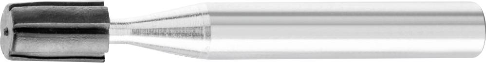 Eine metallische Werkzeugvorrichtung mit zylindrischem Griff und einem breiteren, dunklen Ende, wahrscheinlich als Schraubendreher verwendet.