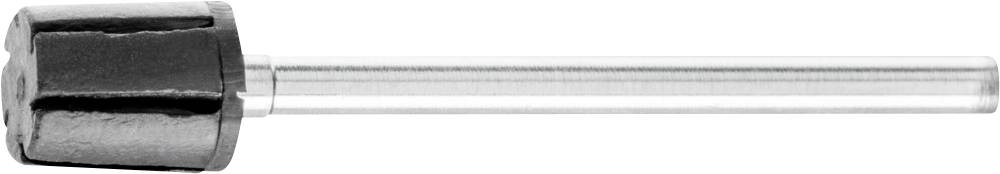 Ein Metallwerkzeug mit schwarzem zylindrischem Kopf und langem, dünnem Griff, möglicherweise für handwerkliche Aufgaben.