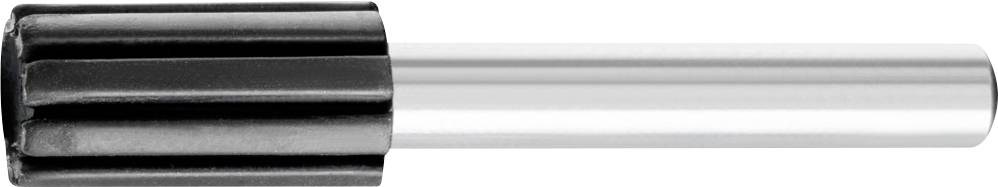 Schwarz-silberner Schraubenschlüssel, seitliche Ansicht. Der Griff ist schwarz, der Schaft silbern und glatt.