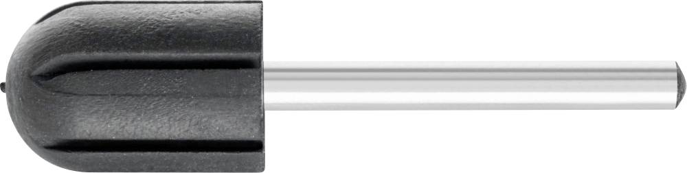 Diamant-Schleifstift mit Kunststoffgriff, geeignet für präzises Schleifen von harten Materialien. Silbern mit schwarzem Griff.