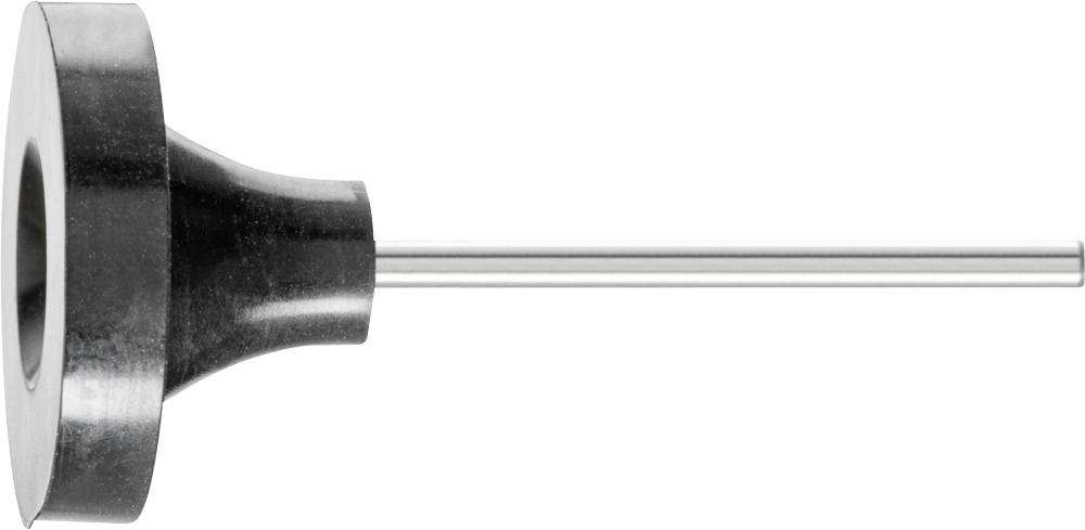 Ein schwarzer Bohrer mit langem Stab zeigt seine scharfe Spitze nach rechts, bereit für präzise Bohraufgaben.