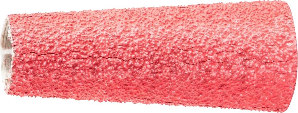 Roter Schaumstoffzylinder mit texturierter Oberfläche, möglicherweise ein Fitnessgerät oder Massagewerkzeug.