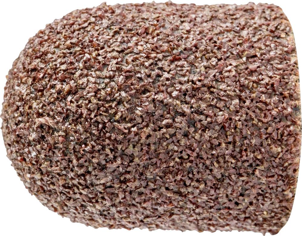 Ein brauner Schleifkappenaufsatz mit rauer Textur, hauptsächlich verwendet für Nagelpflege oder Schleifarbeiten.