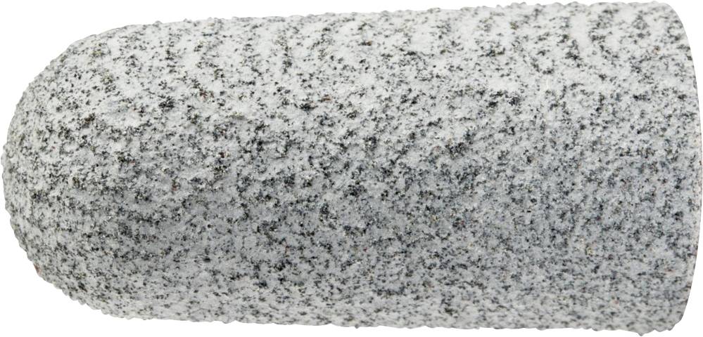 Ein zylindrischer Schleifaufsatz mit rauer, grauer Oberfläche, geeignet für Feinarbeiten an Materialien wie Metall oder Holz.