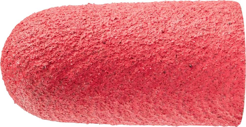 Ein roter Lippenstift aus nächster Nähe dargestellt. Die Textur ist rau, die Oberfläche weist kleine Unregelmäßigkeiten auf.