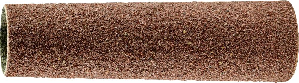 Eine zylindrische Schleifrolle mit brauner, körniger Oberfläche, verwendet zum Glätten oder Abtragen von Materialien.