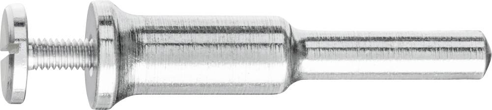 Ein silberner, zylindrischer Metallstift mit Gewinde an einem Ende und glatter Oberfläche.