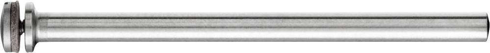 Metallische Zylinderstange mit Schraubgewinde an einem Ende, möglicherweise Teil eines mechanischen Geräts oder Werkzeugs.