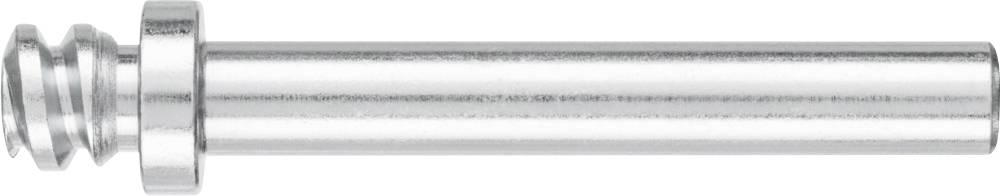 Ein silberner Metallstift mit geriffeltem Kopf und glatter zylindrischer Form.