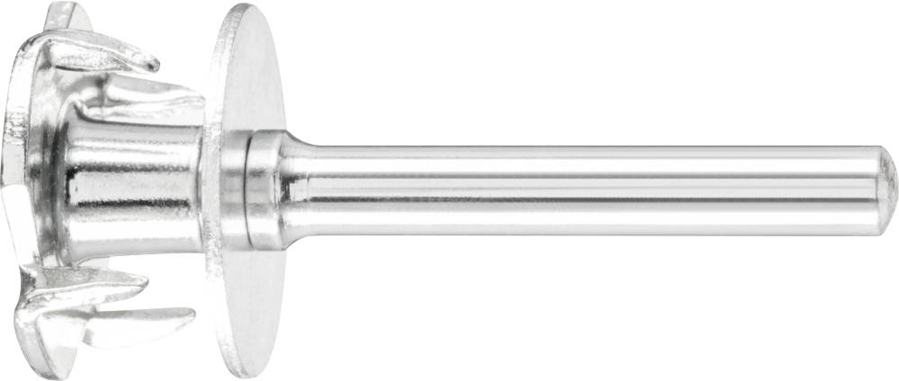 Metallischer Dübel mit Schaft und gezacktem Kragen, verwendet zur Befestigung in Beton oder Mauerwerk.