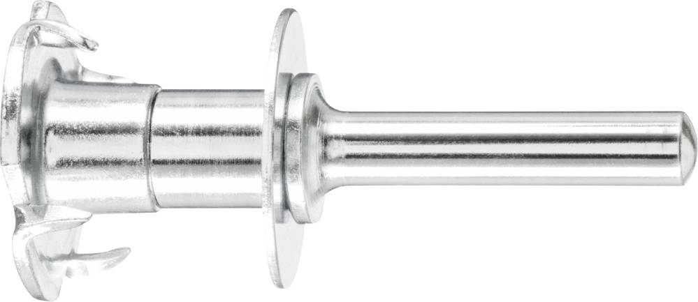 Metallschraube mit flachem Kopf und seitlichen Laschen zur Befestigung. Eignet sich für Verbindungen in Metallkonstruktionen.