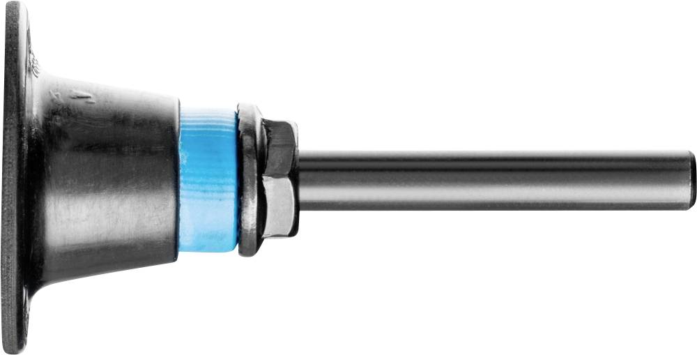 Zylindrisches Metallteil mit einer blauen Dichtung in der Mitte, vermutlich ein technisches Bauteil oder Anschluss.