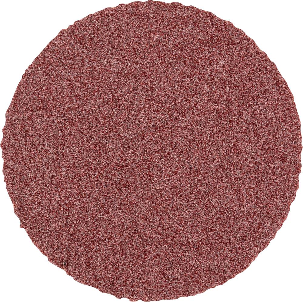 Rotes Schleifpapier in runder Form.