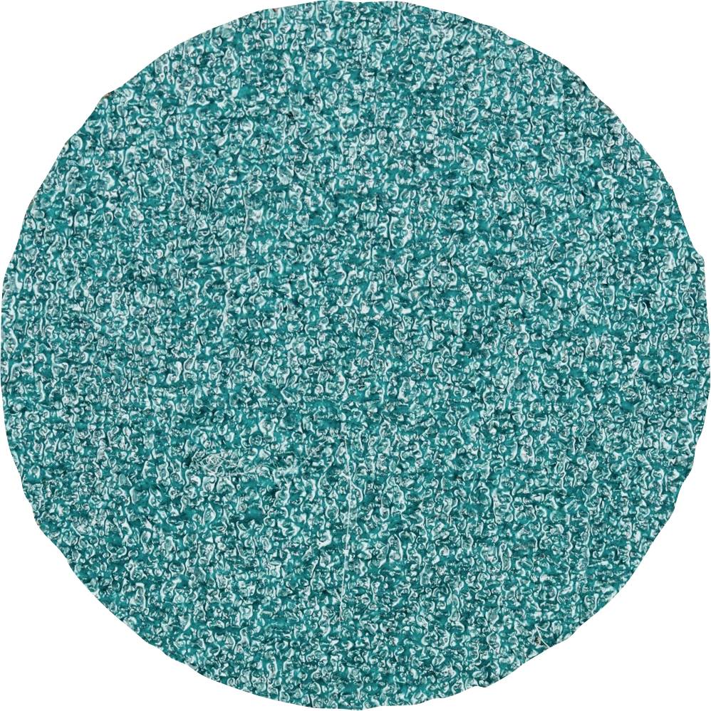 Ein ovales, türkisfarbenes Strickgewebe mit einer gleichmäßigen Textur.