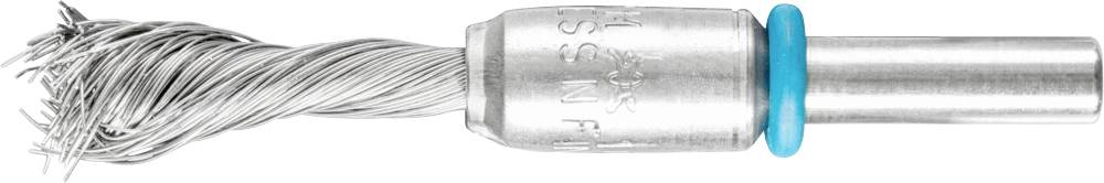 Fräser aus Metall, zylindrischer Schaft, mit spiralförmigen Schneiden und einem blauen Ring zur Markierung. Geeignet für präzises Fräsen.