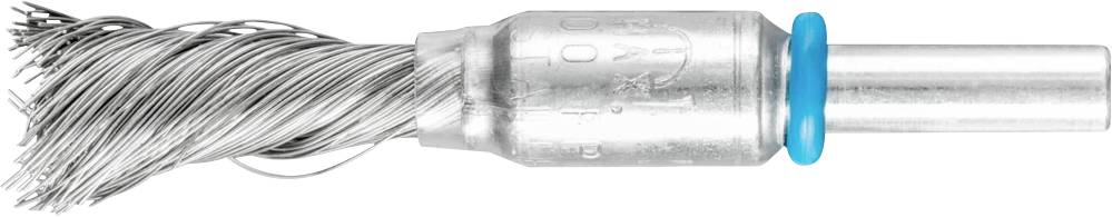 Metallbohrer mit spiralförmigem, gedrehtem Schneidkopf und silbernem Schaft, detailreich in der Darstellung.