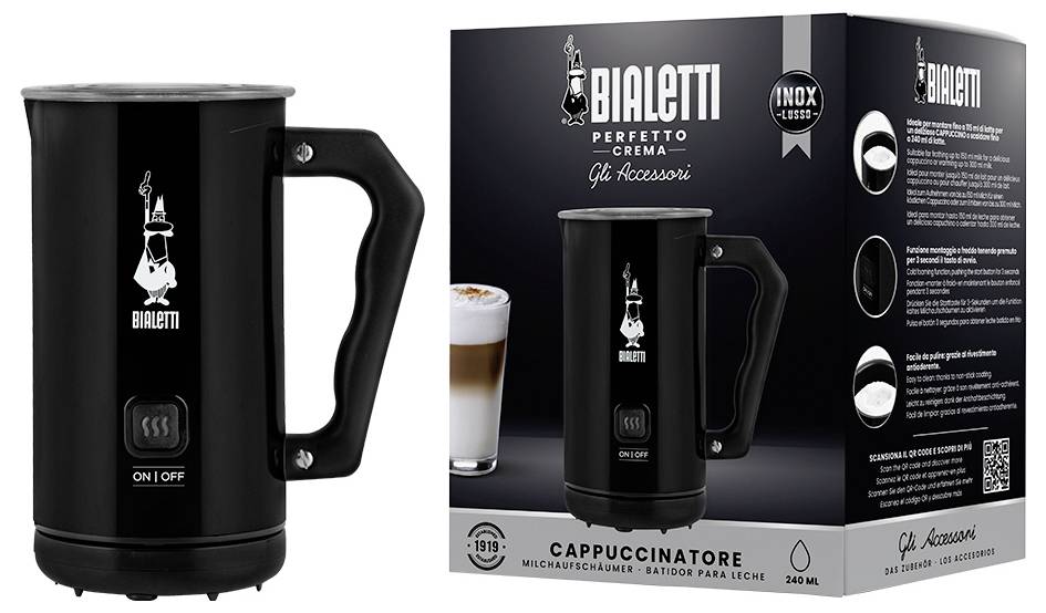 Bialetti MKF02 nero Milchaufschäumer 8006363027267 Milchaufschäumer Schwarz 500W