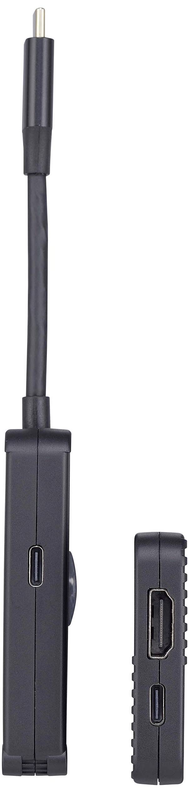 SpeaKa Professional SP-TR-300 Drahtloses Full HD Präsentationssystem USB-C® (DP Alt Mode) HDMI® 30m 5GHz 1920 x 1080 Pixel