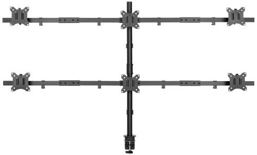 SpeaKa Professional SP-MM-1010 6fach Monitor-Tischhalterung 43,2cm (17 ) - 81,3cm (32 ) Schwarz (