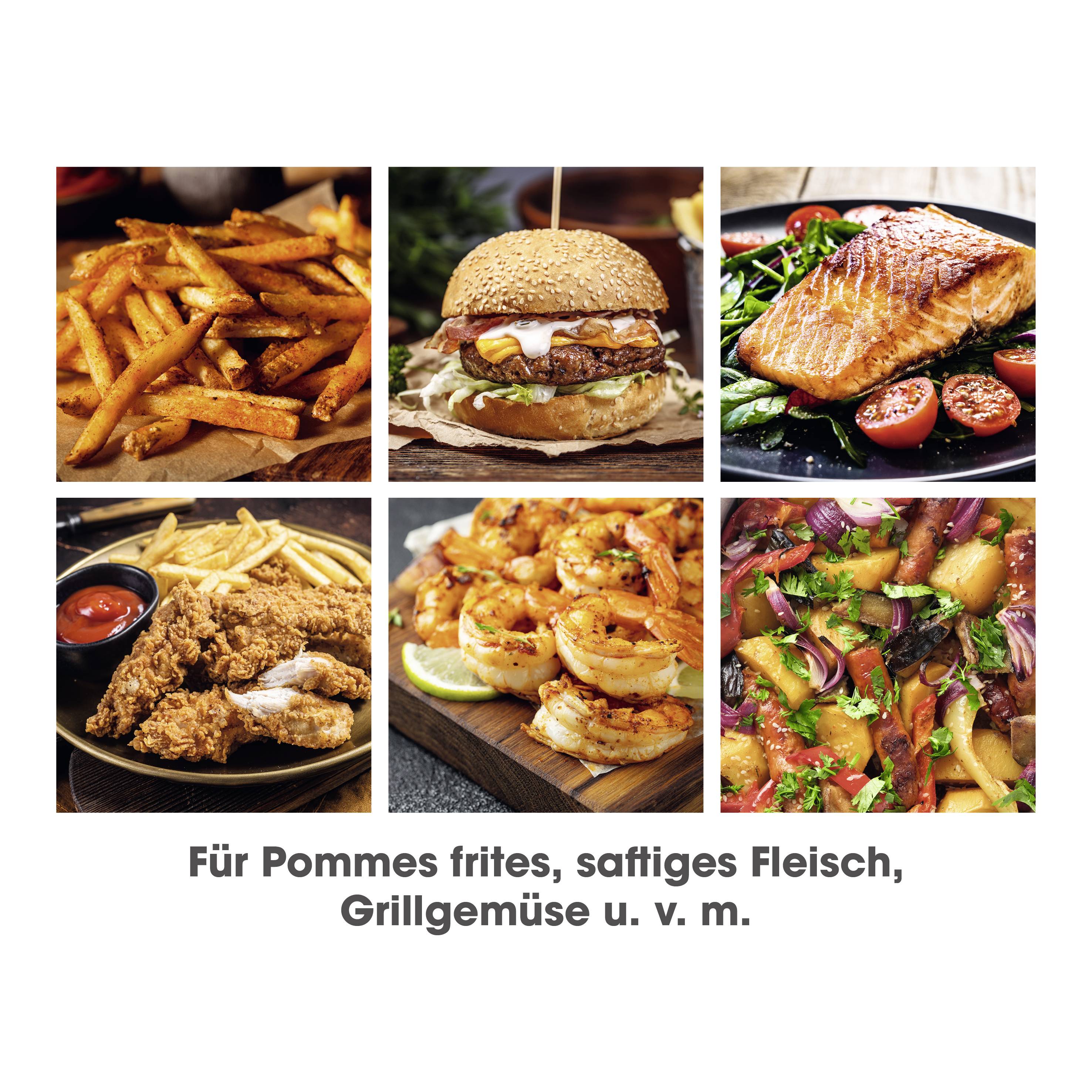 GourmetMaxx 14578 Heißluft-Fritteuse 4 l 1400 W Cool-Touch-Gehäuse Schwarz