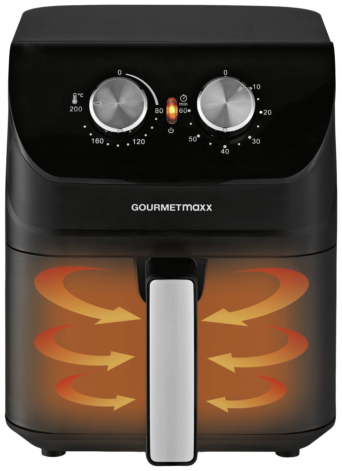 GourmetMaxx 14578 Heißluft-Fritteuse 4 l 1400 W Cool-Touch-Gehäuse Schwarz