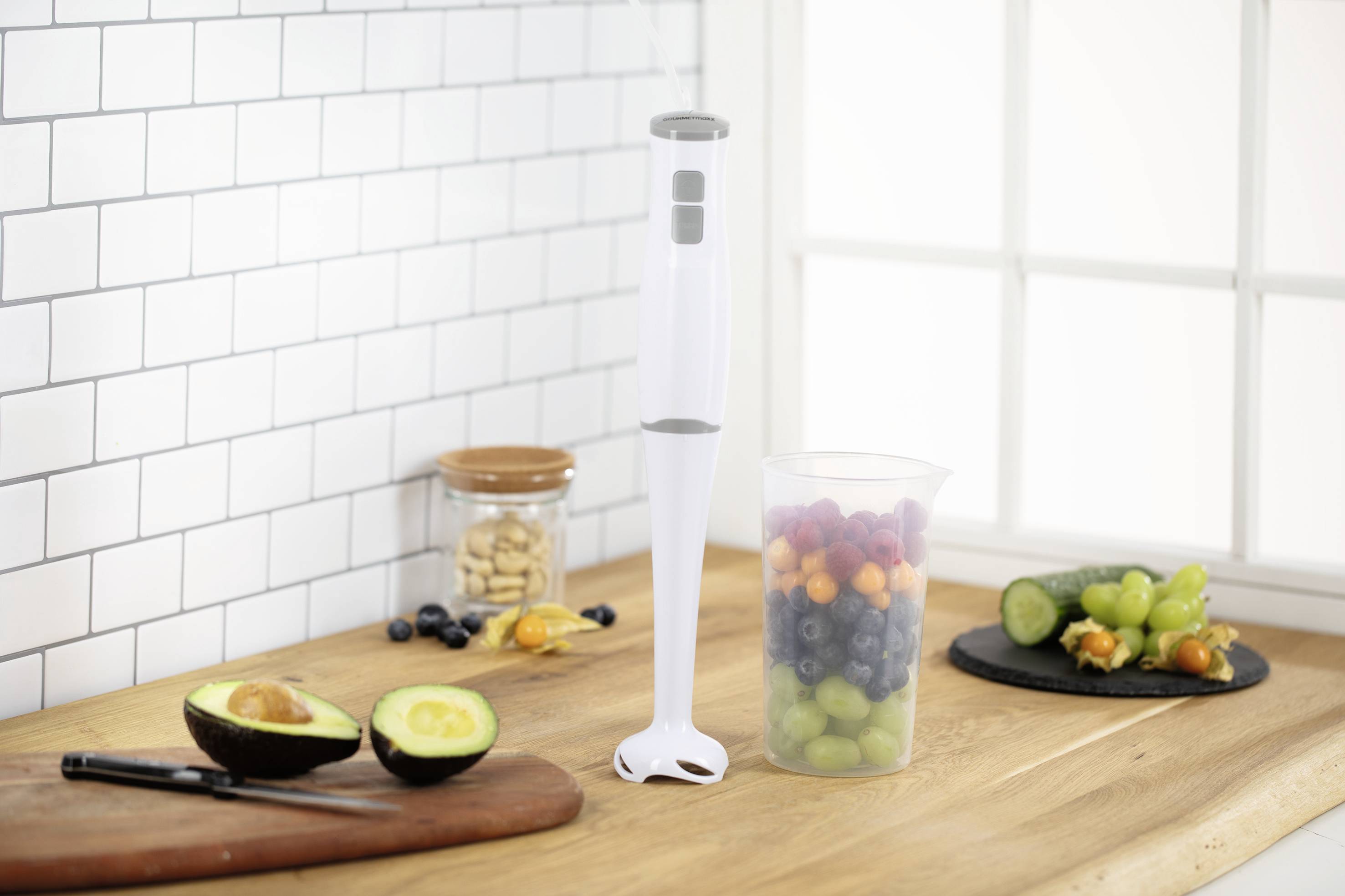 GourmetMaxx 13767 Stabmixer 400W Weiß