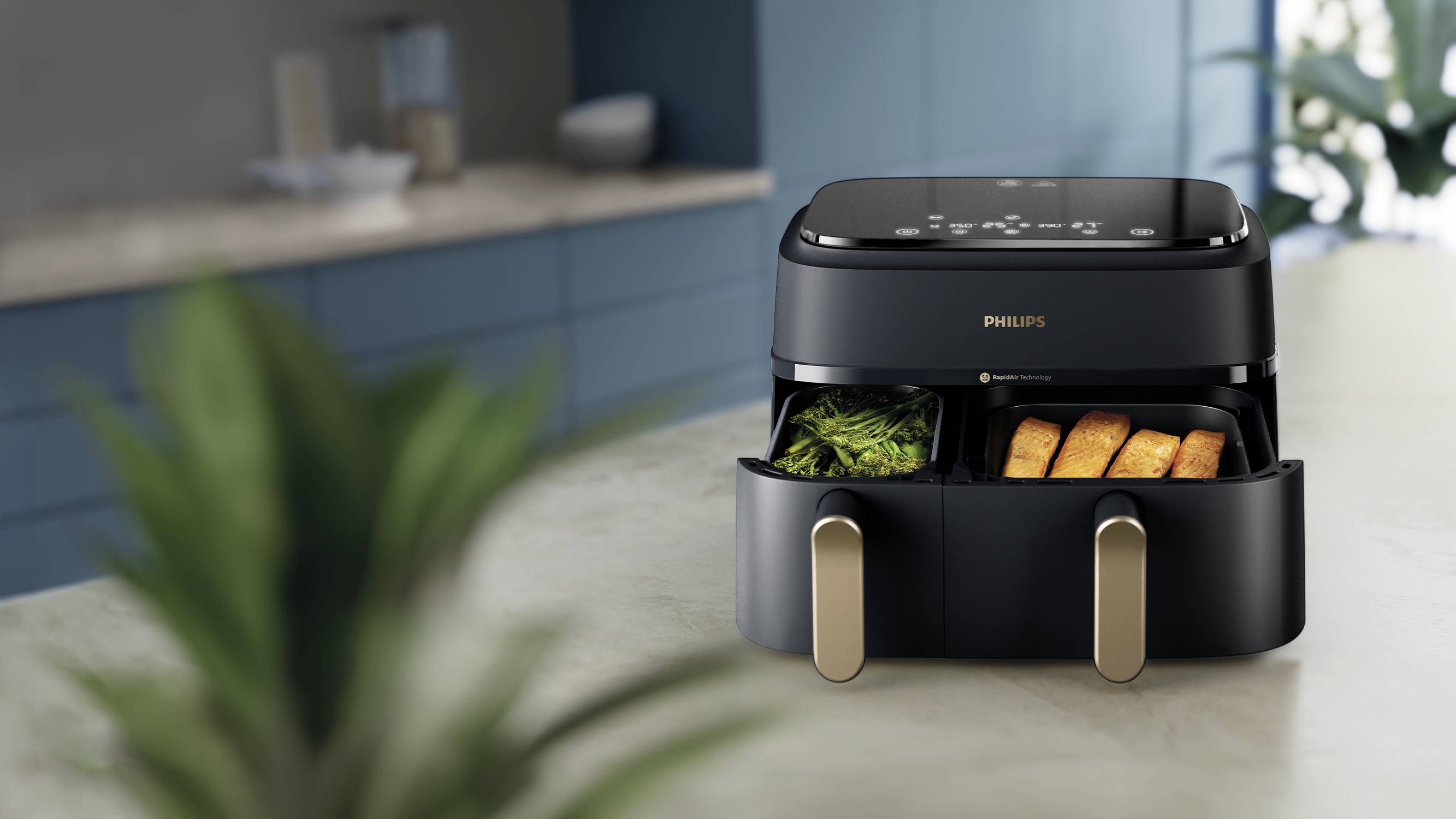 Philips Home NA352/04 Heißluft-Fritteuse 9l 2750W BPA-frei, Antihaftbeschichtung Schwarz