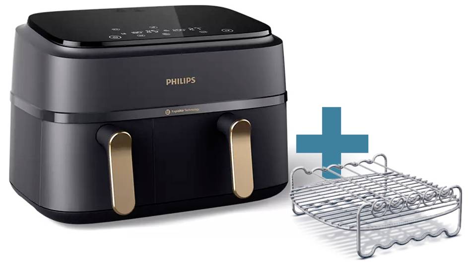 Philips Home NA352/04 Heißluft-Fritteuse 9 l 2750 W BPA-frei, Antihaftbeschichtung Schwarz