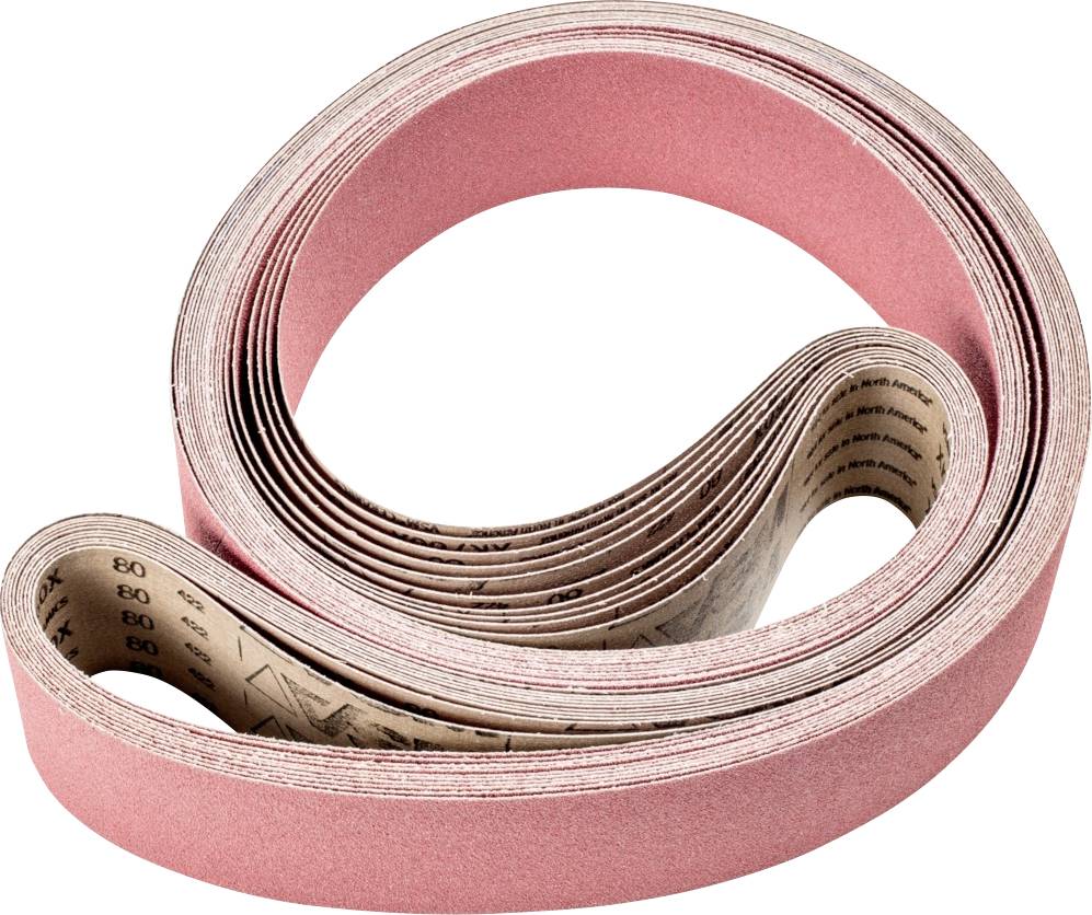Ein gewickeltes Schleifband in Rot mit aufgedruckten Kornangaben.