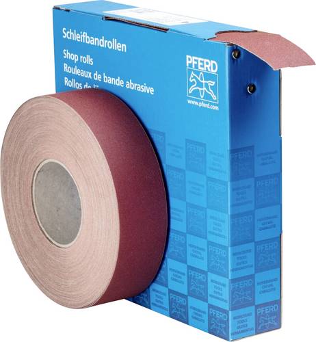 Korund Schleifbandrolle Gewebe sbr Breite 50 mmxLänge 50m A150 für universelle Anwendung - Pferd