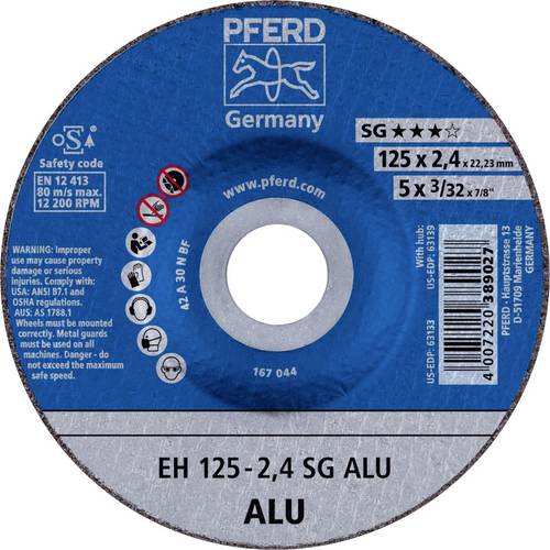 PFERD EH 125-2,4 SG ALU 61320822 Trennscheibe gekröpft 125mm 22.23mm 25St.