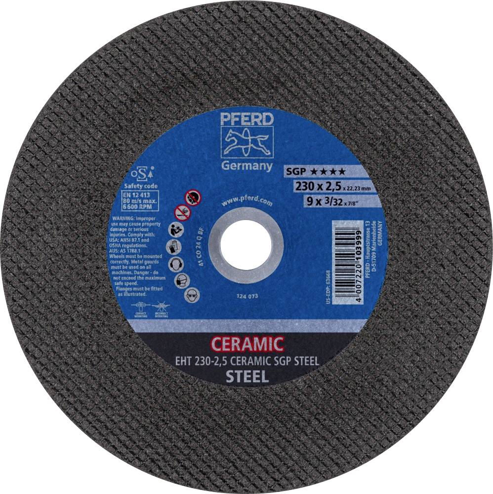 PFERD TOOLS EHT 230-2,5 CERAMIC SGP STEEL 61323025 Trennscheibe gerade 230mm 25 St. Stahl