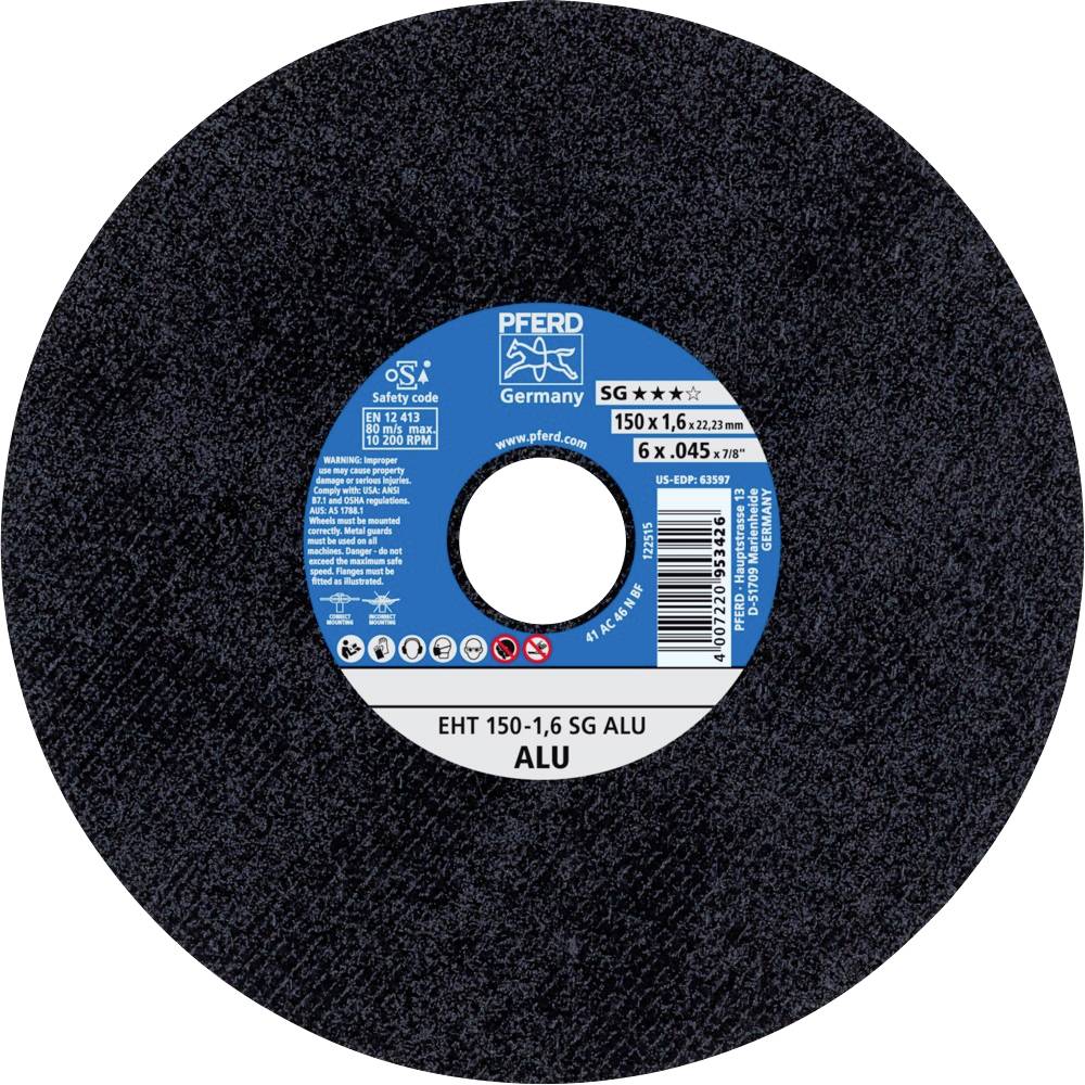 PFERD TOOLS EHT 150-1,6 SG ALU 61323116 Trennscheibe gerade 150mm 25 St. Aluminium, NE-Metalle