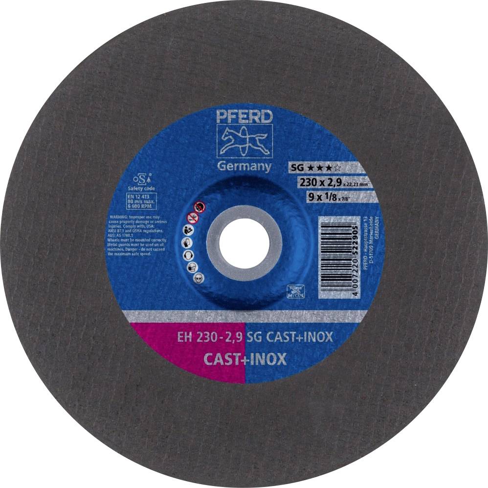 PFERD TOOLS EH 230-2,9 SG CAST+INOX 61324832 Trennscheibe gekröpft 230mm 25 St. Edelstahl, Gusseisen, Stahlguss