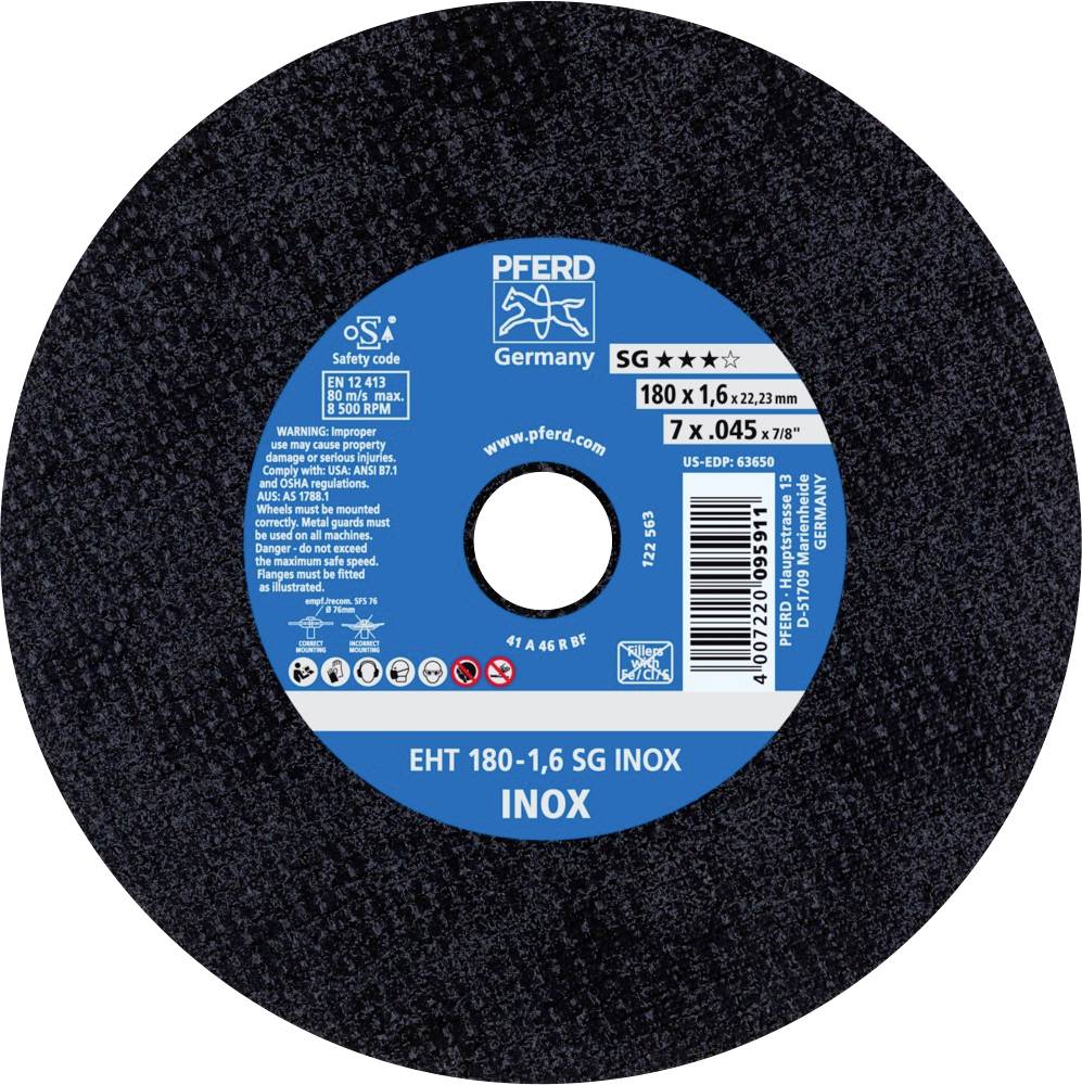 PFERD TOOLS EHT 180-1,6 SG INOX 61326124 Trennscheibe gerade 180mm 25 St. Edelstahl
