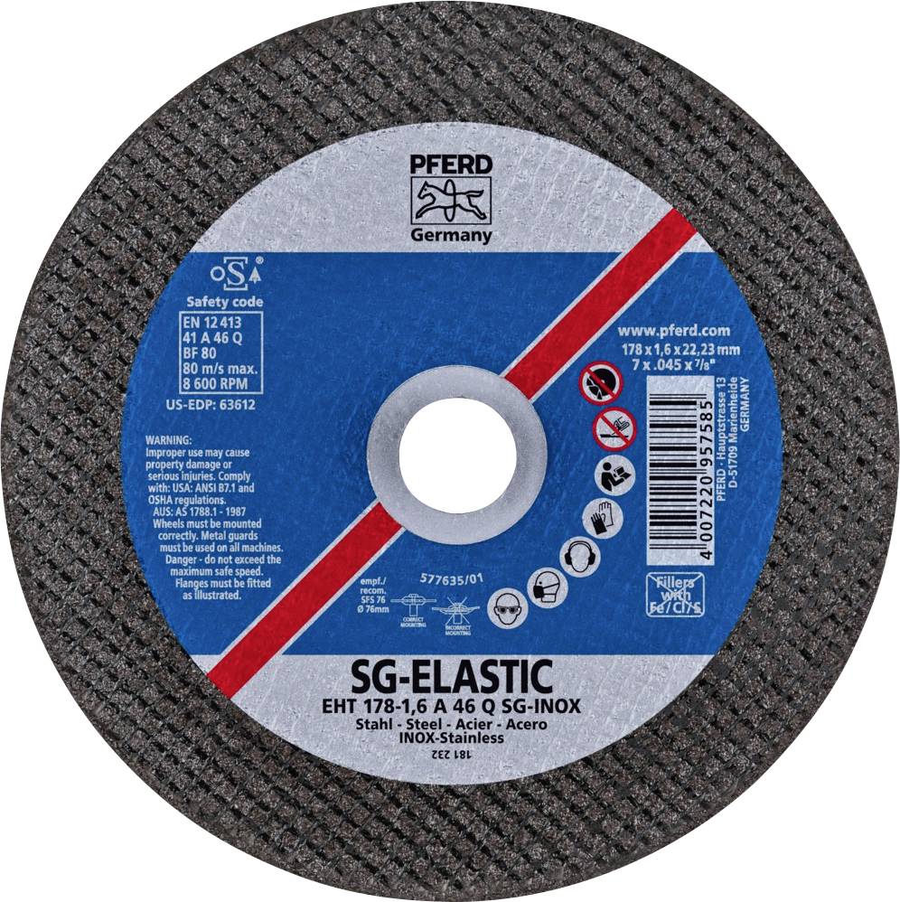 PFERD TOOLS EHT 178-1,6 SG CLASSIC STEELOX 61326406 Trennscheibe gerade 180mm 25 St. Edelstahl, Stahl