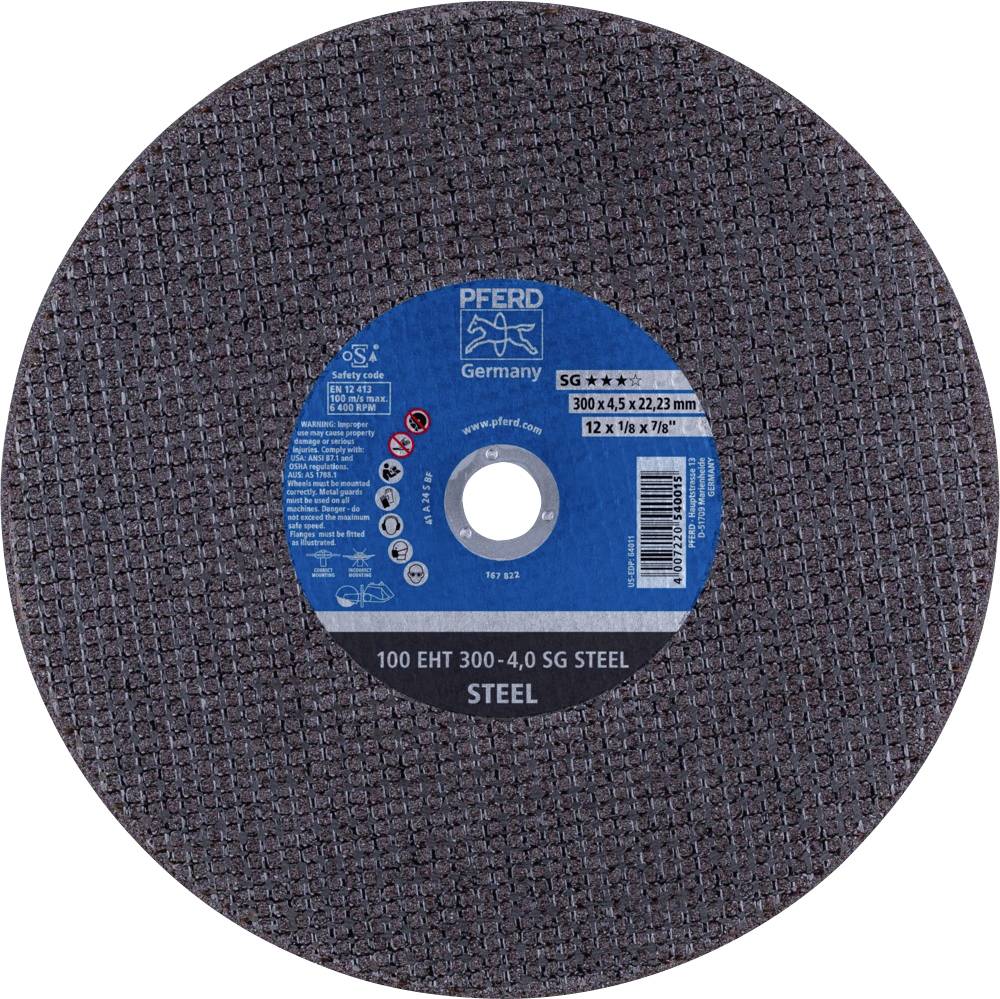 PFERD TOOLS 100 EHT 300-4,0 SG STEEL/22,23 61329122 Trennscheibe gerade 300mm 20 St. Gusseisen, Stahl