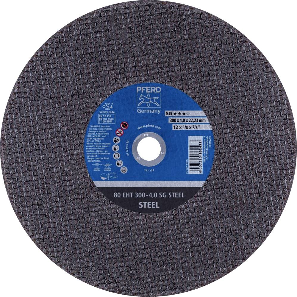 PFERD TOOLS 80 EHT 300-4,0 SG STEEL/22,23 61329322 Trennscheibe gerade 300mm 20 St. Gusseisen, Stahl