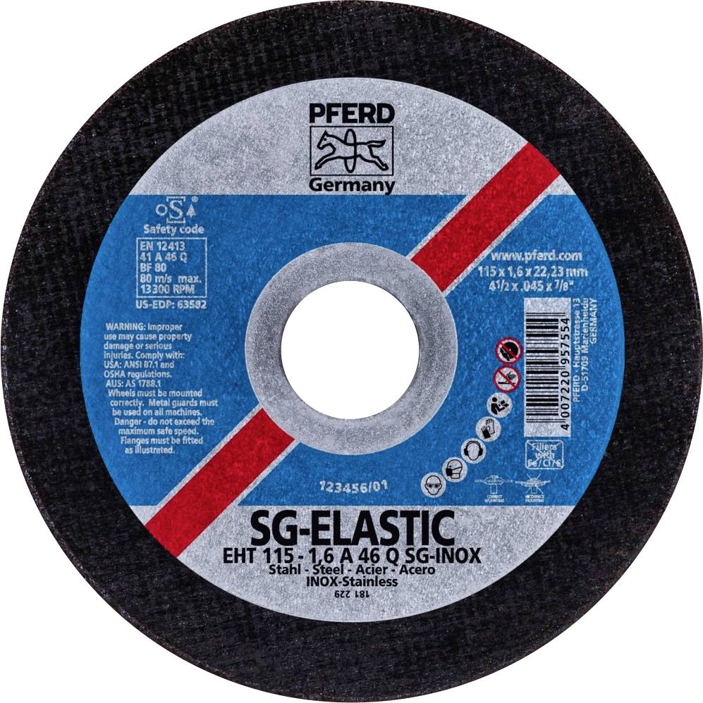 PFERD EHT 115-1,6 SG CLASSIC STEELOX 61340151 Trennscheibe gerade 115 mm 25 St. Edelstahl, Stahl