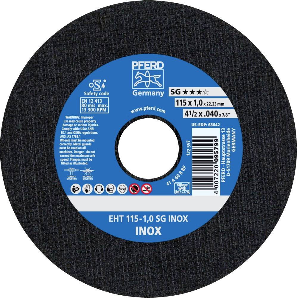 PFERD TOOLS EHT 115-1,0 SG INOX 61340416 Trennscheibe gerade 115mm 25 St. Edelstahl