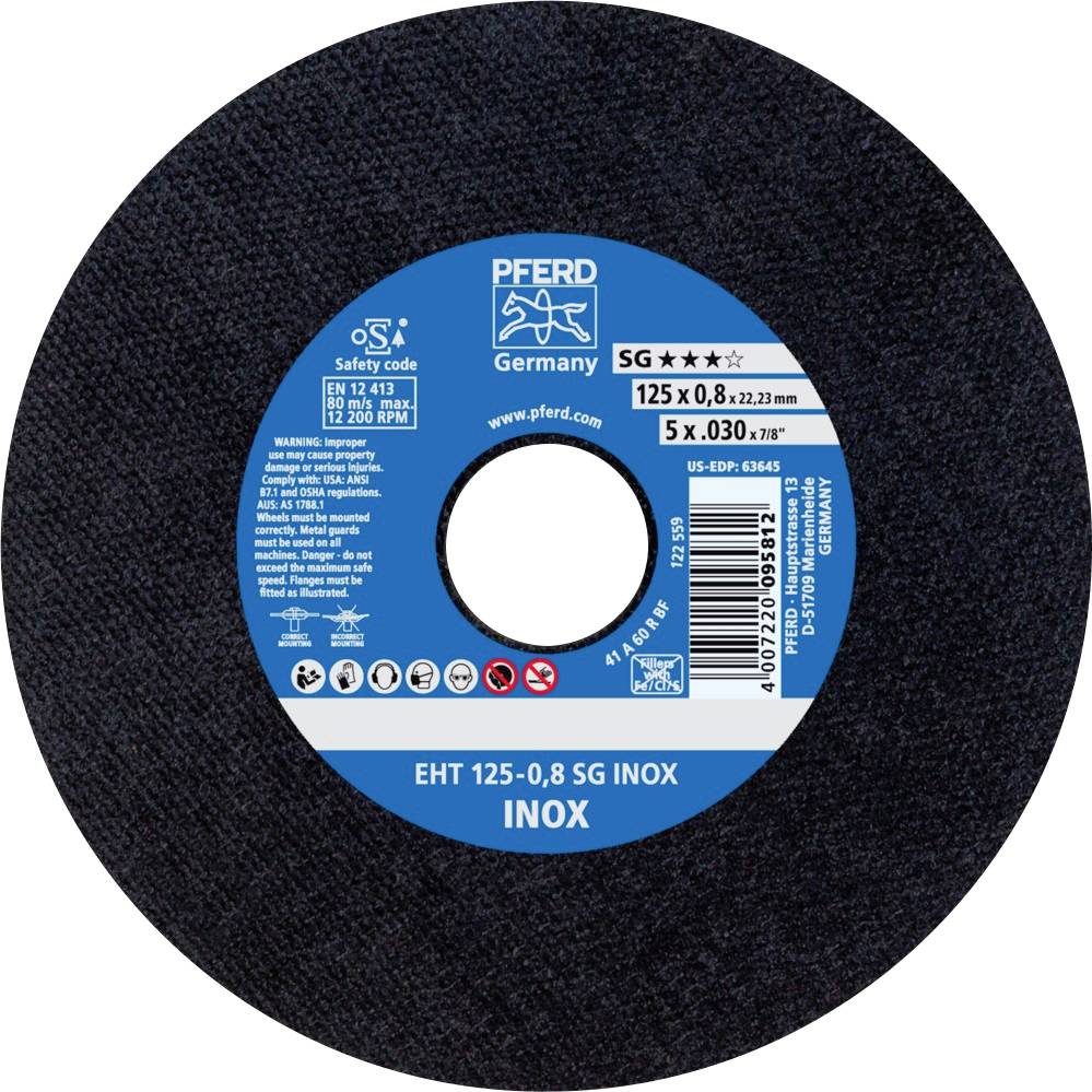 PFERD TOOLS EHT 125-0,8 SG INOX 61341096 Trennscheibe gerade 125mm 25 St. Edelstahl
