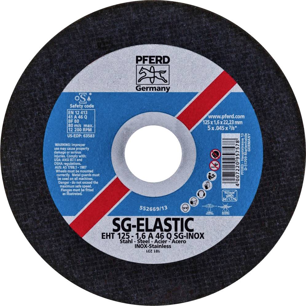 PFERD TOOLS EHT 125-1,6 SG CLASSIC STEELOX 61341120 Trennscheibe gerade 125mm 25 St. Edelstahl, Stahl