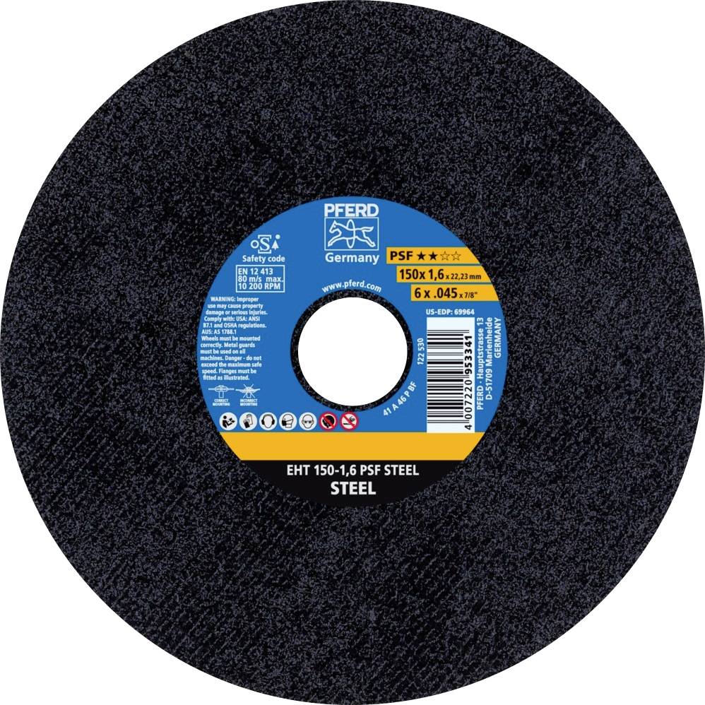 PFERD TOOLS EHT 150-1,6 PSF STEEL 61721221 Trennscheibe gerade 150 mm 25 St. Stahl