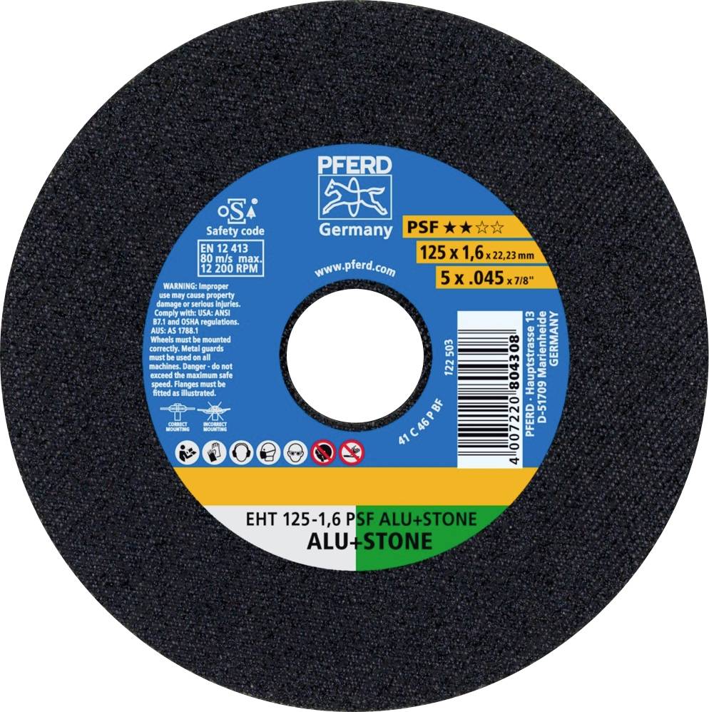 PFERD TOOLS EHT 125-1,6 PSF ALU+STONE 61819021 Trennscheibe gerade 125mm 25 St. Aluminium, NE-Metalle, Titan, Titanlegierung