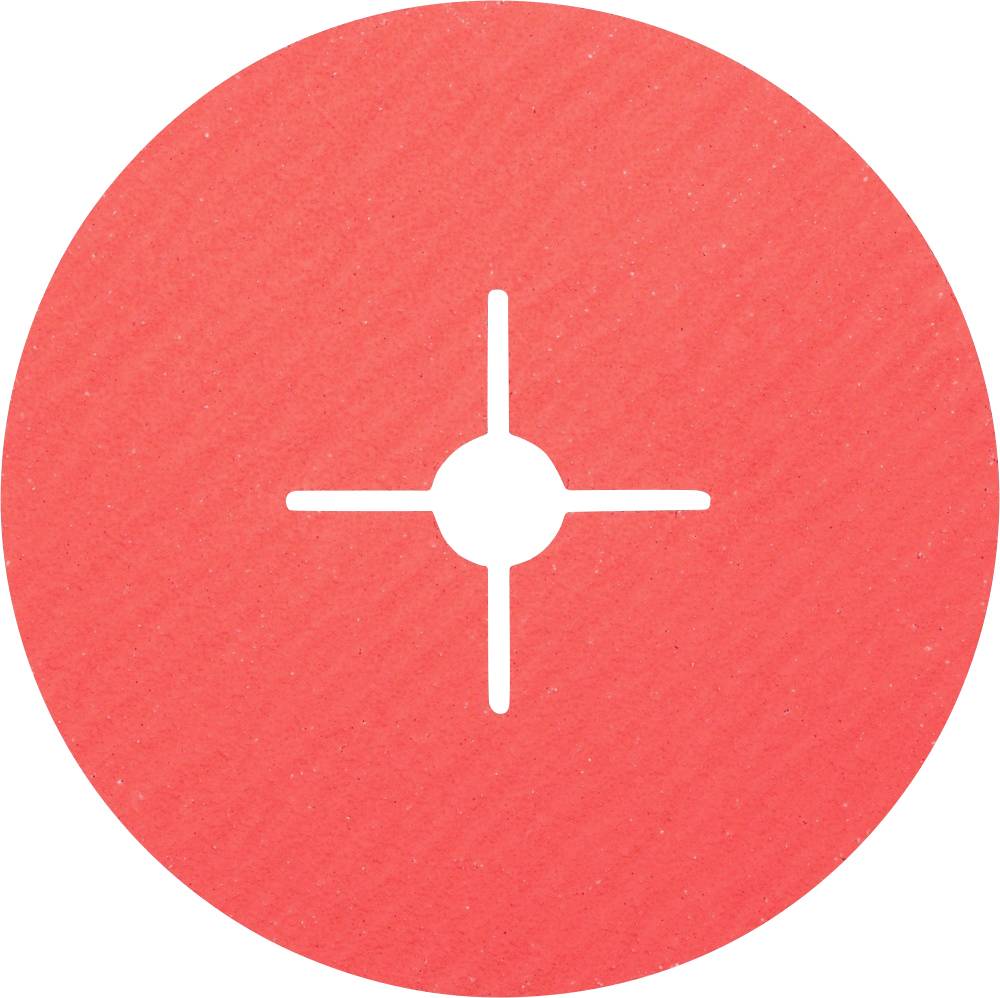 Rotes Symbol mit weißem Fadenkreuz in der Mitte, ähnlich einem Zielscheibenmuster.