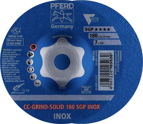 64189180 CC-GRIND-SOLID 180 SGP INOX Schleifscheibe Durchmesser 180 mm Bohrungs-Ø 2223 mm 10 St