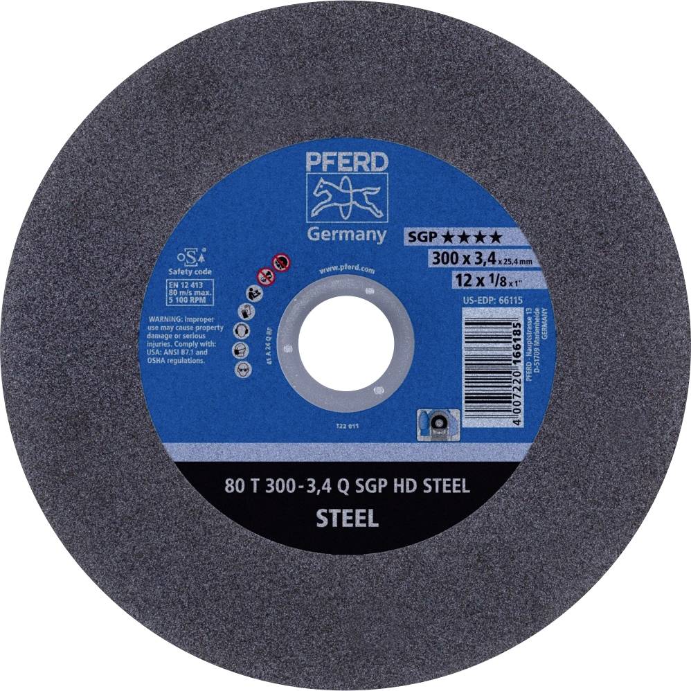 PFERD TOOLS 80 T 300-3,4 Q SGP HD STEEL/25,4 66323025 Trennscheibe gerade 300mm 20 St. Vergütungsstahl, Stahl