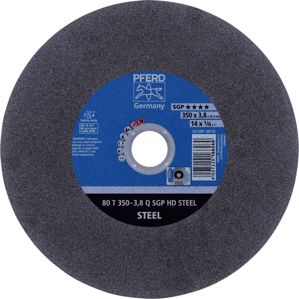 PFERD TOOLS 80 T 350-3,8 Q SGP HD STEEL/25,4 66323525 Trennscheibe gerade 350mm 10 St. Vergütungsstahl, Stahl