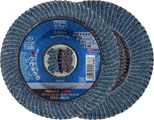 PFERD 67689043 Fächerschleifscheibe Durchmesser 115mm 10St.