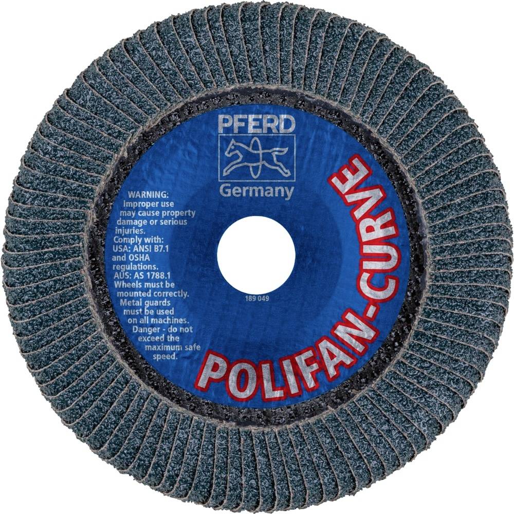 PFERD 67689082PFR 150-L Z 40 SGP CURVE STEELOX Fächerschleifscheibe Durchmesser 150mm Bohrungs-Ø 22.23mm Edelstahl, Stahl 10St.
